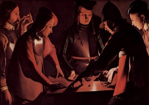 The Dice Players by Georges de La Tour is truly one of the most beautiful paintings I've seen